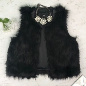 Black Fur Vest